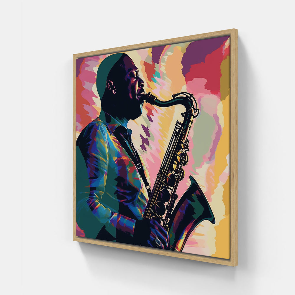 Rhythmic Saxophone Jazz-Canvas-artwall-Artwall