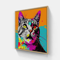 Cat fur soft-Canvas-artwall-20x20 cm-Wood-Artwall