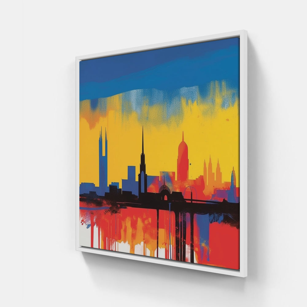 Breathtaking Skyline Panorama-Canvas-artwall-20x20 cm-White-Artwall