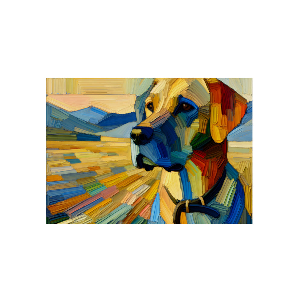 Chien, Amour, Joie.- Tableau aluminium