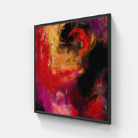 Red petals-Canvas-artwall-20x20 cm-Black-Artwall