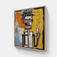 Bold Basquiat Brushstrokes-Canvas-artwall-20x20 cm-Wood-Artwall