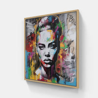 Street Blues-Canvas-artwall-20x20 cm-Wood-Artwall
