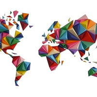 Multicolor Worldmap Paper decoration