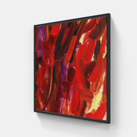 Red blushing-Canvas-artwall-20x20 cm-Black-Artwall