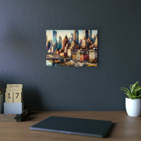 New-York Amour Eternel.- Tableau aluminium