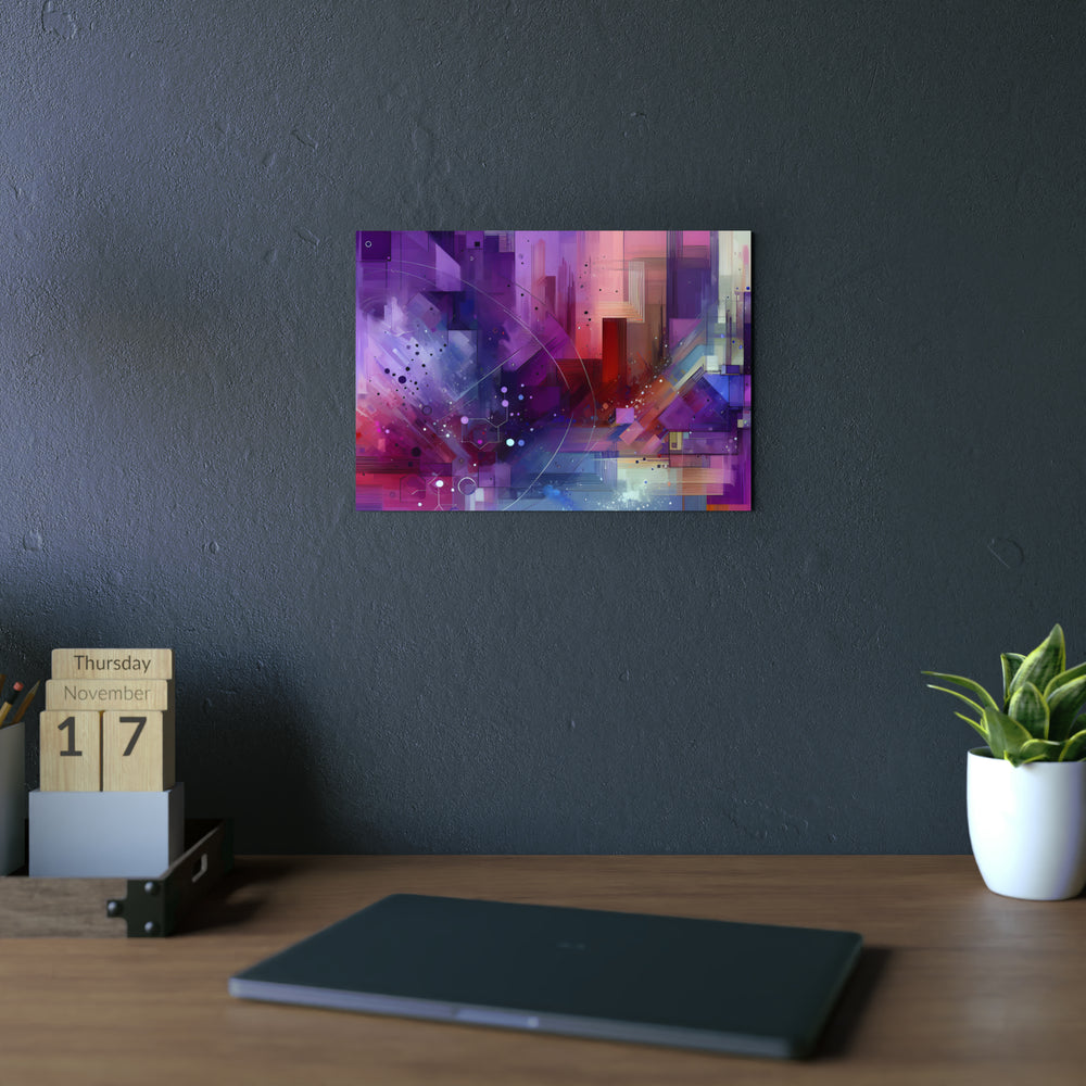 Violet fleuri dit.- Tableau aluminium