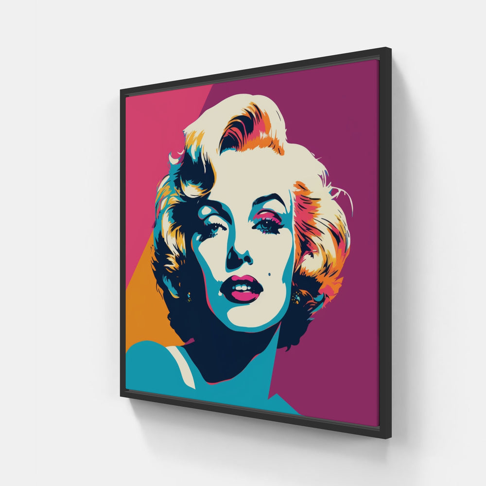 Marilyn Monroe Pop style-Canvas-artwall-20x20 cm-Black-Artwall