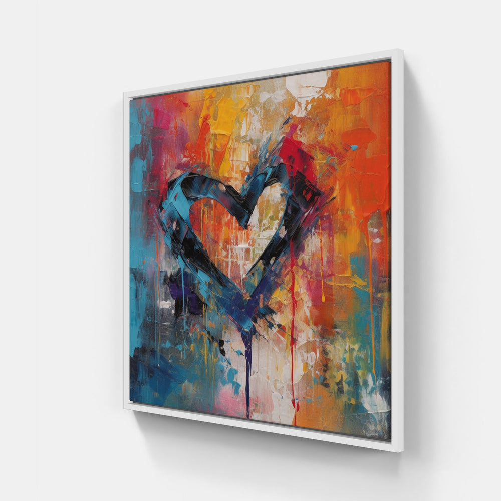 Sweetheart's Tender Embrace-Canvas-artwall-20x20 cm-White-Artwall