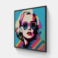 Monroe Queen-Canvas-artwall-20x20 cm-Black-Artwall