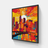Abstract Urban Skyline-Canvas-artwall-20x20 cm-Black-Artwall