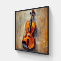 Tranquil Violin Melodies-Canvas-artwall-20x20 cm-Black-Artwall