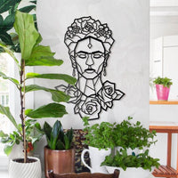 Déco mur métal Frida Kahlo