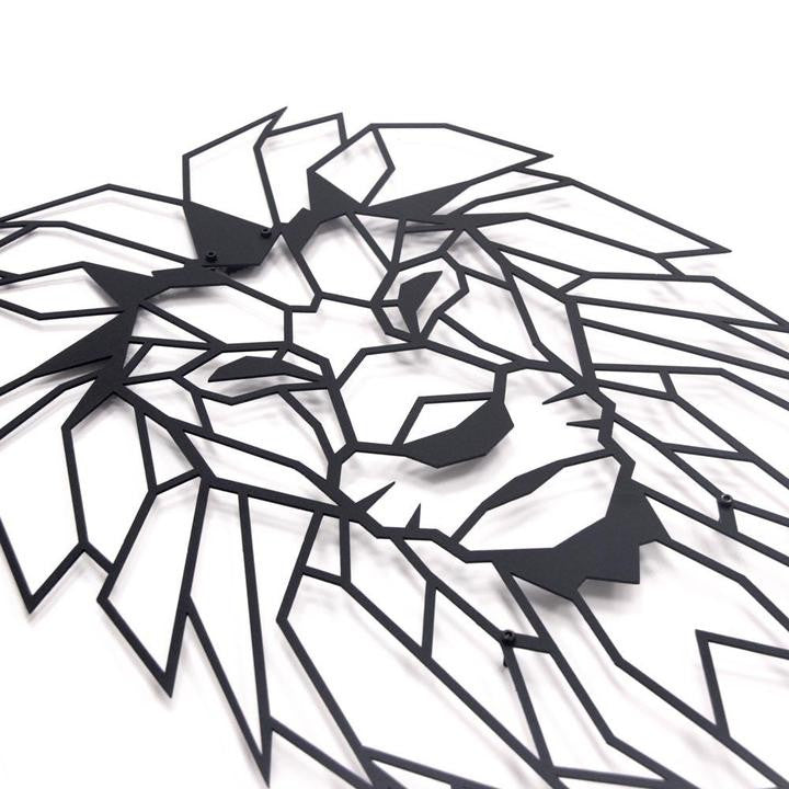 Décoration design métal lion