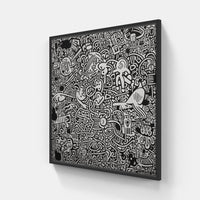 Doodle in dreams-Canvas-artwall-20x20 cm-Black-Artwall