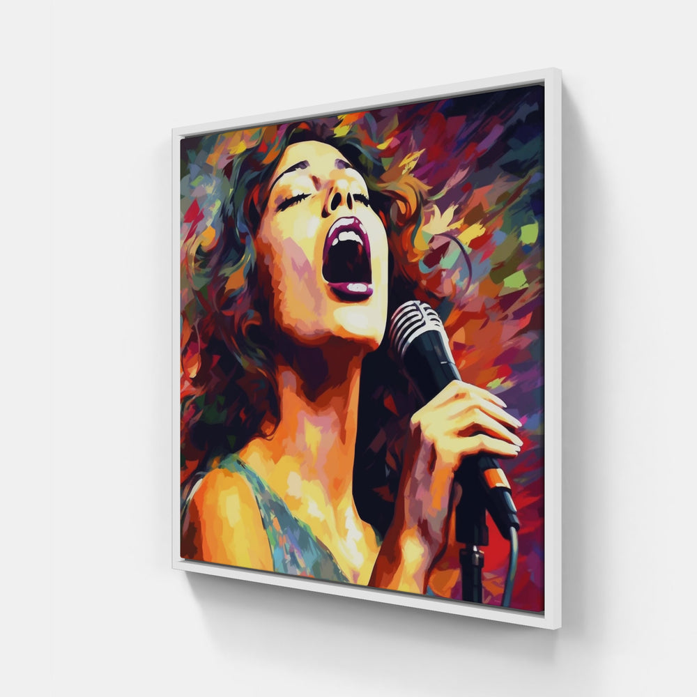 Serenading Singer Spirit-Canvas-artwall-20x20 cm-White-Artwall