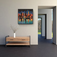 Whimsical Cityscape Skyline-Canvas-artwall-Artwall