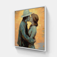 Romantic Emotion Devotion Love-Canvas-artwall-20x20 cm-White-Artwall