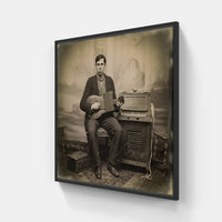 Authentic Daguerreotype Journey-Canvas-artwall-20x20 cm-Black-Artwall