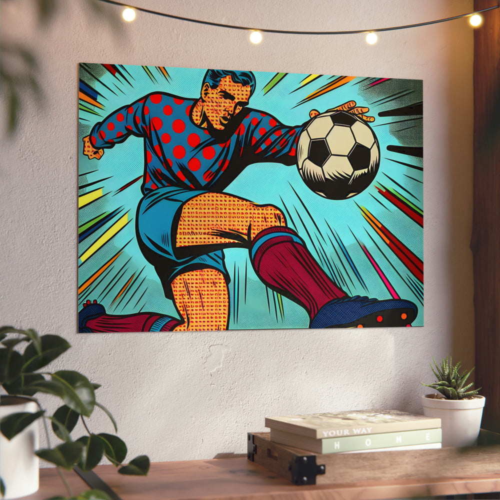 Foot touche goalee.- Tableau aluminium