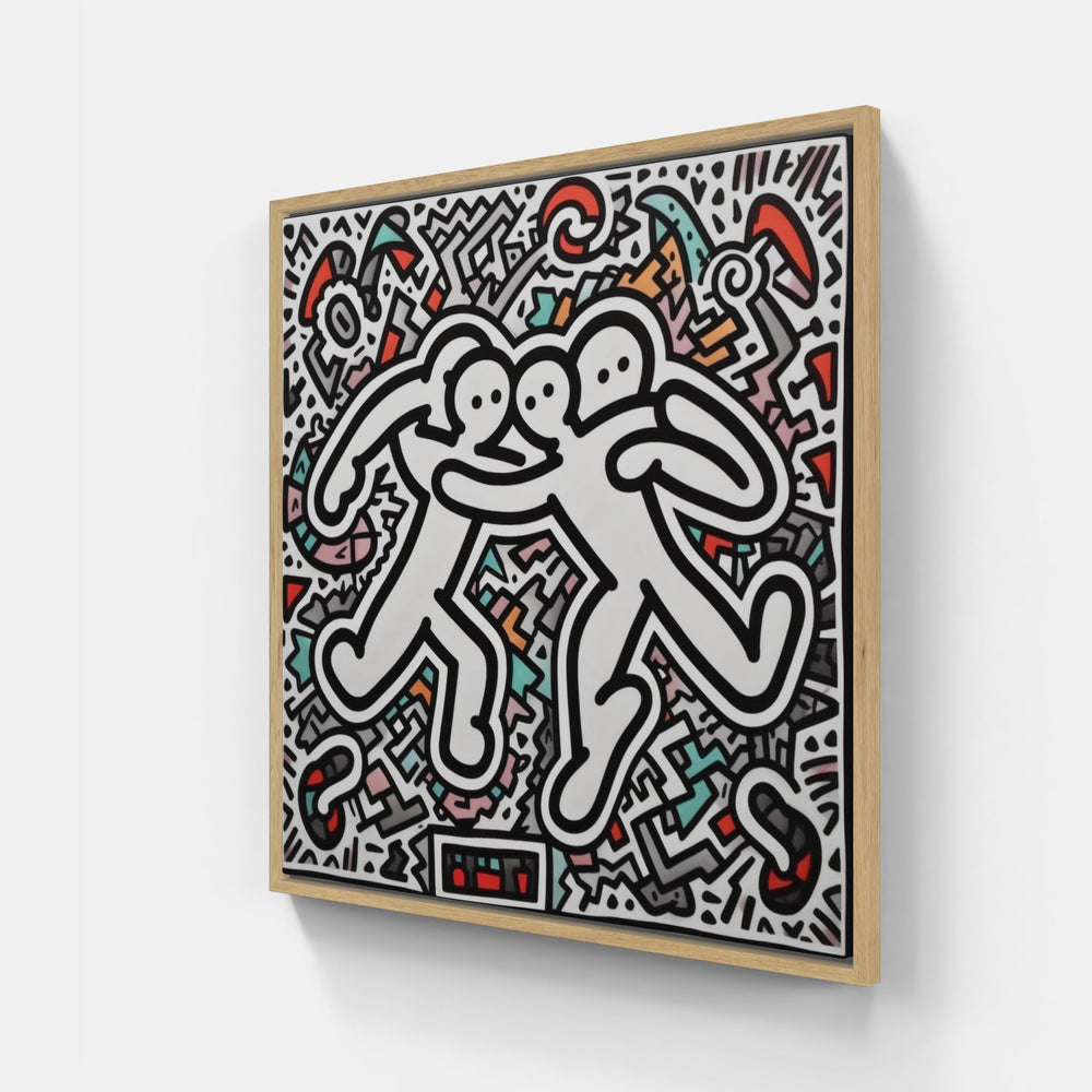 Doodle doodle love-Canvas-artwall-20x20 cm-Wood-Artwall