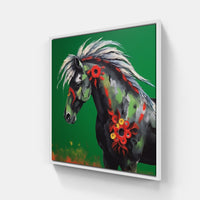 Regal Horse Pose-Canvas-artwall-20x20 cm-White-Artwall