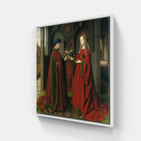 Van Eyck's Elegance-Canvas-artwall-20x20 cm-White-Artwall