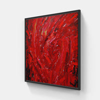 Red rose-Canvas-artwall-20x20 cm-Black-Artwall