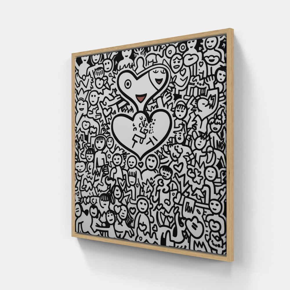 Doodle in dreamland-Canvas-artwall-20x20 cm-Wood-Artwall