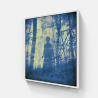 Vintage Cyanotype Elegance-Canvas-artwall-20x20 cm-White-Artwall