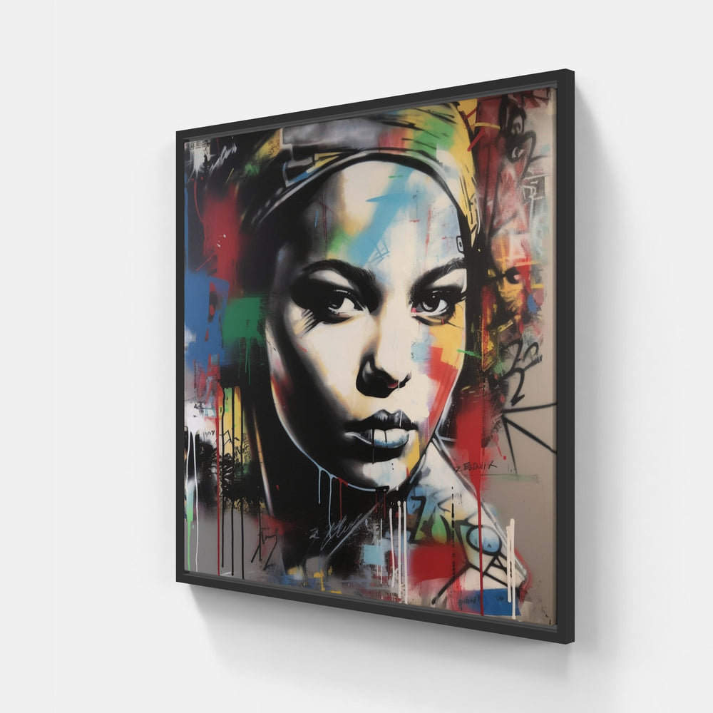 Street dreams chase.-Canvas-artwall-20x20 cm-Black-Artwall