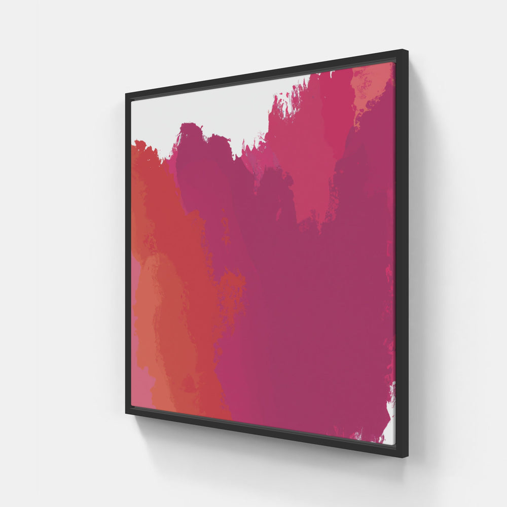 Pink time blooms-Canvas-artwall-20x20 cm-Black-Artwall