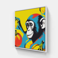 Lively Monkey Canva-Canvas-artwall-20x20 cm-White-Artwall