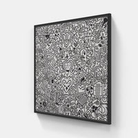 Keith love fades-Canvas-artwall-20x20 cm-Black-Artwall