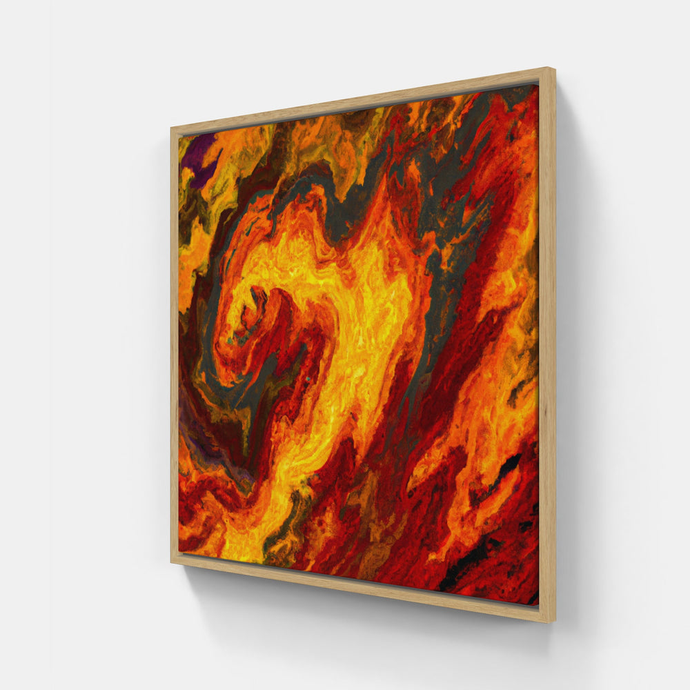 Orange sunrise bliss-Canvas-artwall-20x20 cm-Wood-Artwall