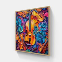 Melancholic Violin Lament-Canvas-artwall-Artwall