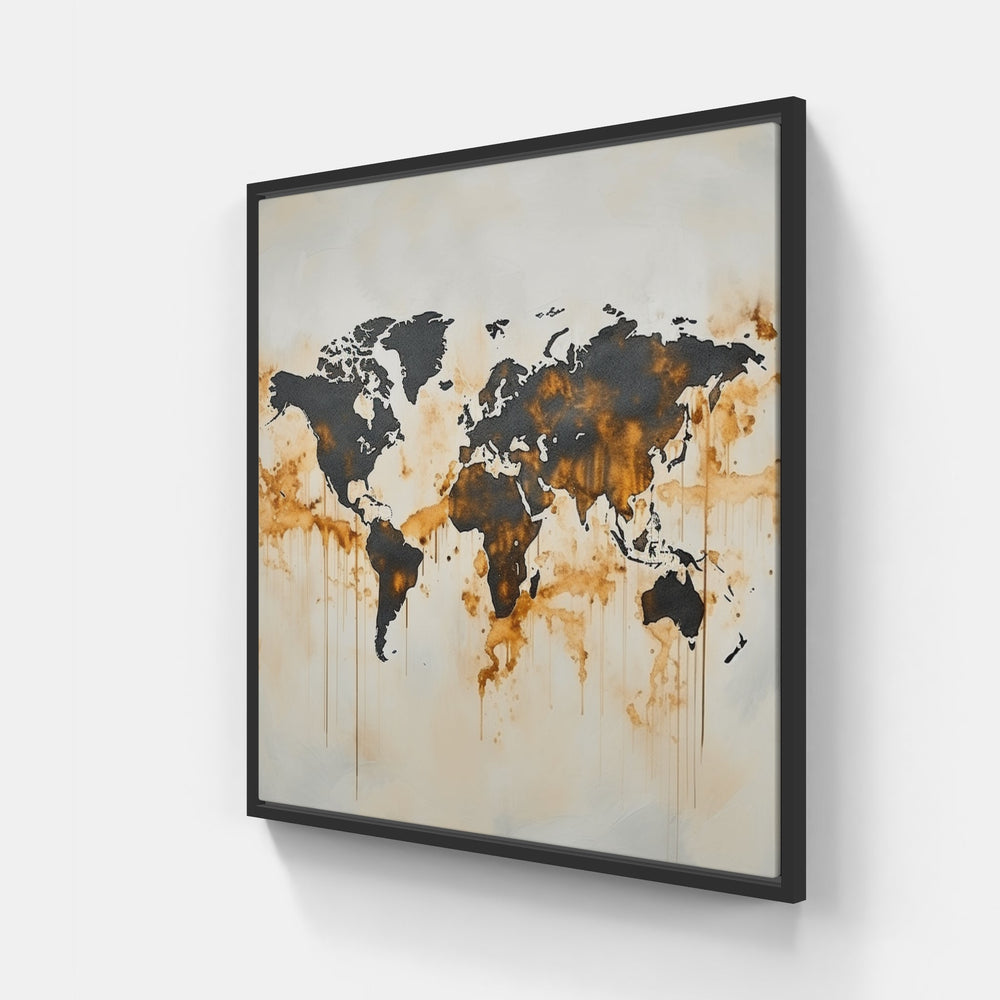 Serendipitous World Secrets-Canvas-artwall-20x20 cm-Black-Artwall