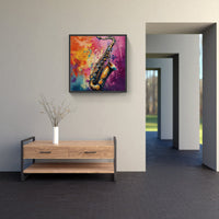 Vibrant Saxophone Expressions-Canvas-artwall-Artwall