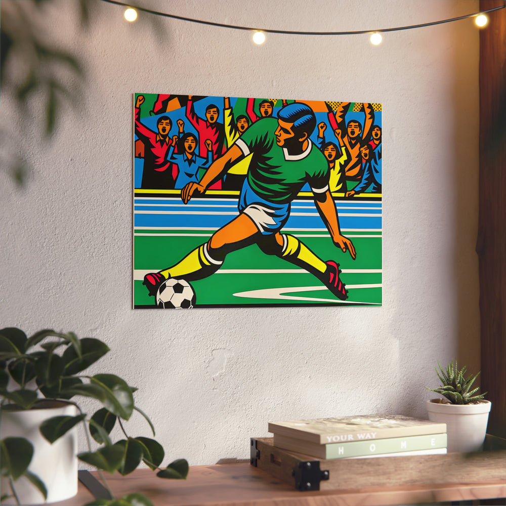 Foot Goal Win Joy- Tableau aluminium