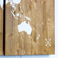 Wood Decoration World map XL