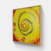 Yellow lovers bright-Canvas-artwall-20x20 cm-Wood-Artwall