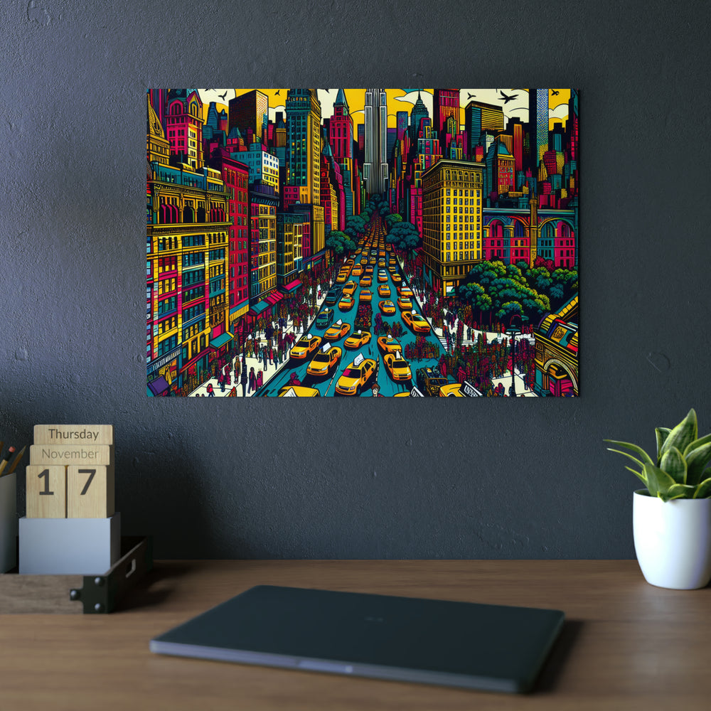 La ville qui ne dort jamais - Tableau aluminium