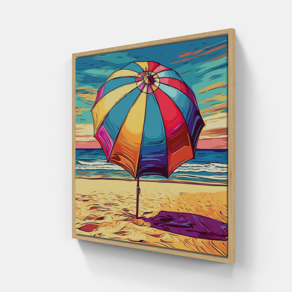 Pier Sunset Waves-Canvas-artwall-Artwall