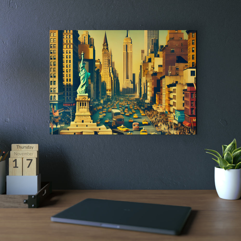 New-York Brille Toujours.- Tableau aluminium