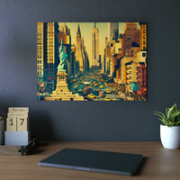 New-York Brille Toujours.- Tableau aluminium