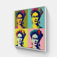 Frida Pop-Canvas-artwall-20x20 cm-White-Artwall