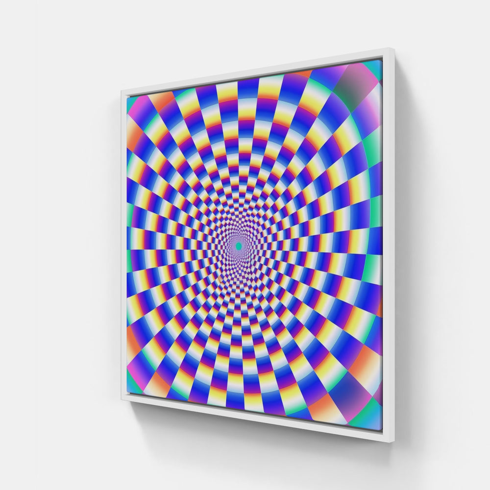 Optical Intrigue Unleashed-Canvas-artwall-20x20 cm-White-Artwall