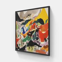 #12345 Abstract Energy-Canvas-artwall-20x20 cm-Black-Artwall