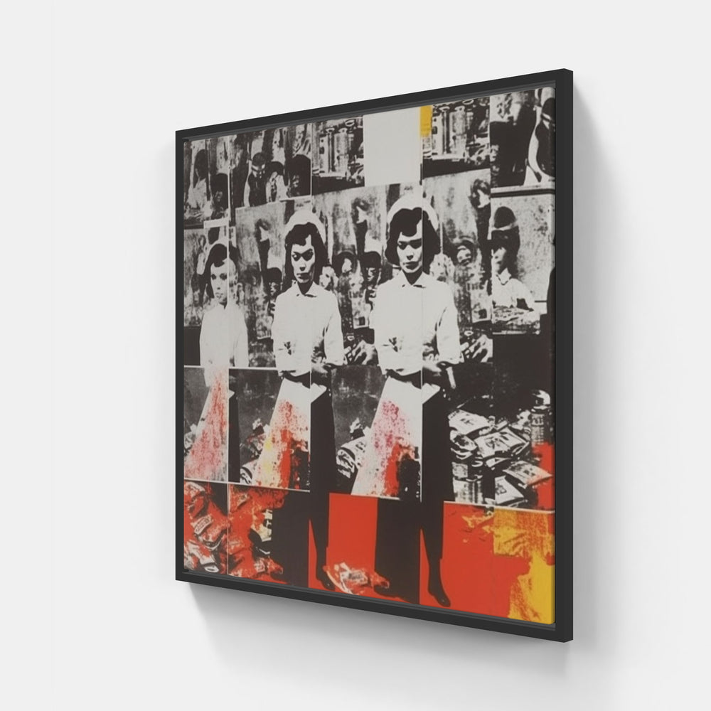 Warhol's Pop Art Magic-Canvas-artwall-20x20 cm-Black-Artwall