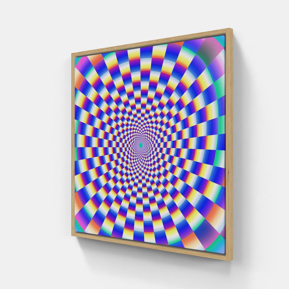 Optical Intrigue Unleashed-Canvas-artwall-20x20 cm-Wood-Artwall